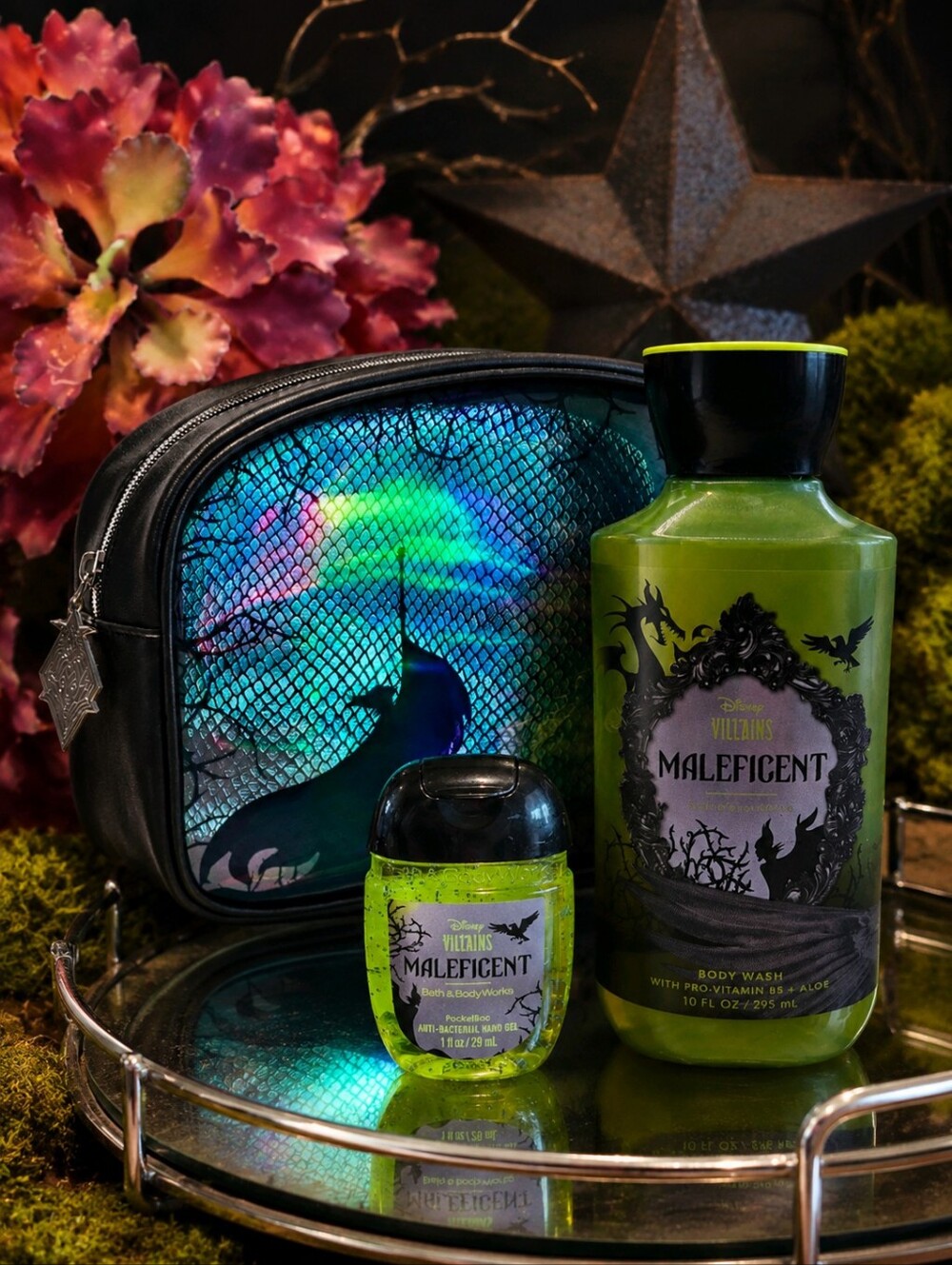 DISNEY Maleficent Holographic Cosmetic Bag & Bundle